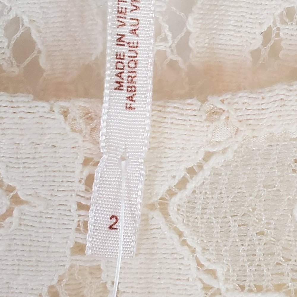 Free People Women's Walking to the Sun Cream Lace Dress Size 2 - Picture 11 of 13